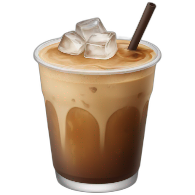 Starbuck ice coffee with ice cubes