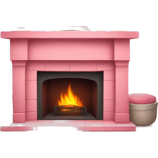 Cosy pink fireplace