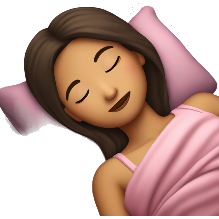 Brunette girl sleeping