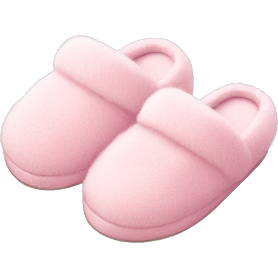 Light pink fluffy slippers