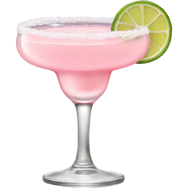 Baby pink margarita in glass