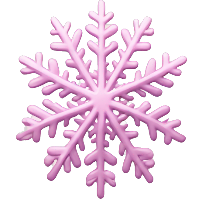 Pastel pink snowflake