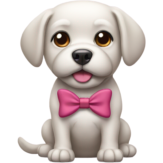 Dog wearing bow