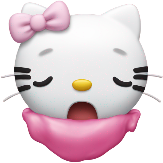 Hello Kitty sticking her tongue out