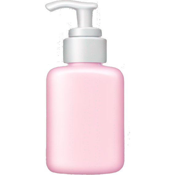 Light pink lotion bottle