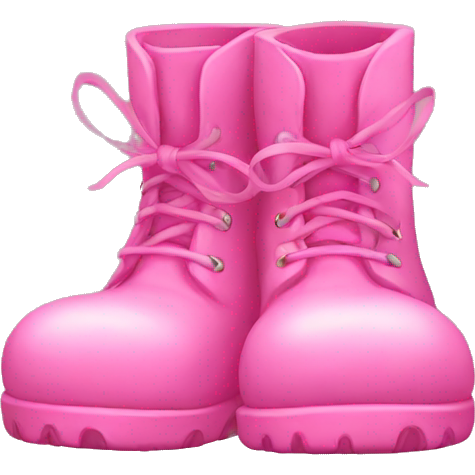 Pink boots with pink bows
