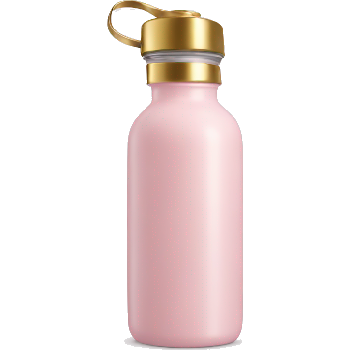 Light pink water bottle with gold lid