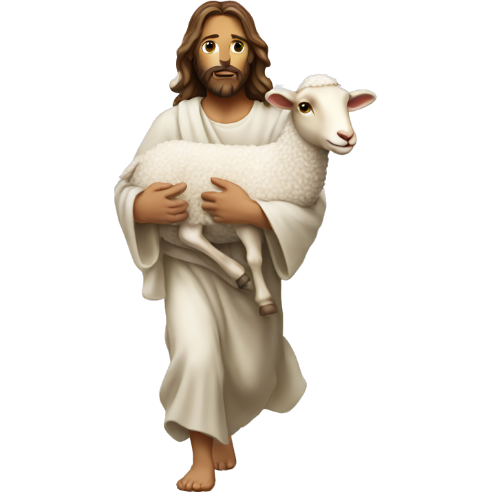 Jesus carrying a lamb