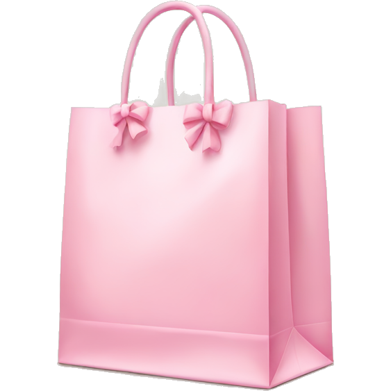 Light pink shopping bag with bow