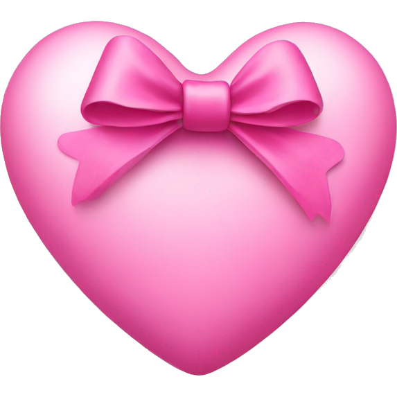 Pink heart with pink bow