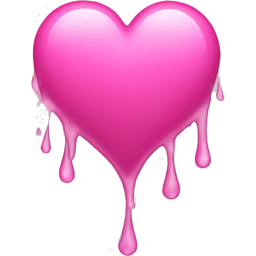 Pink Heart with rain