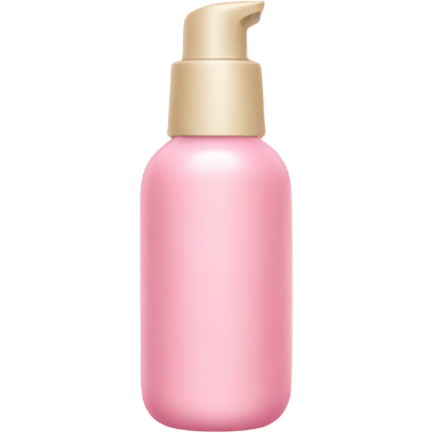 Pink skincare bottle with beige bow