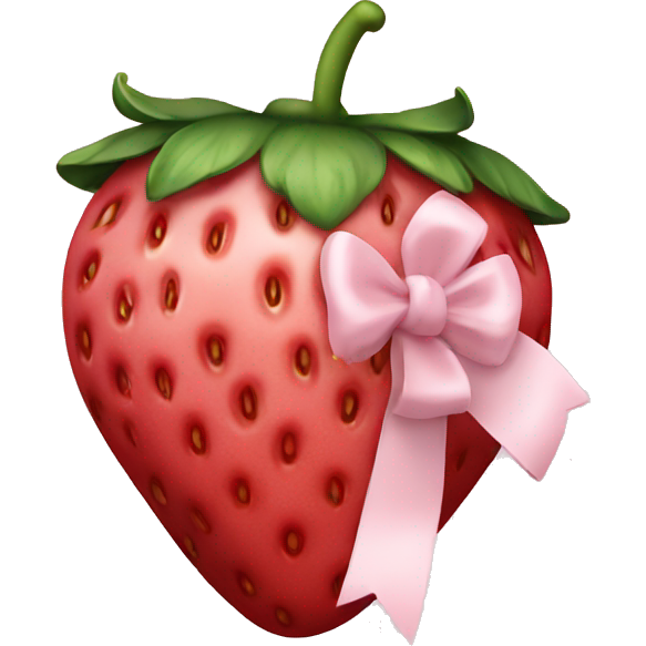 Strawberry wrapped in pale pink bow