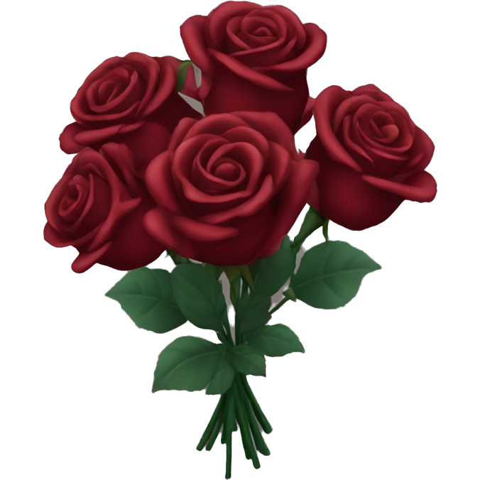 Bouquet of dark red roses