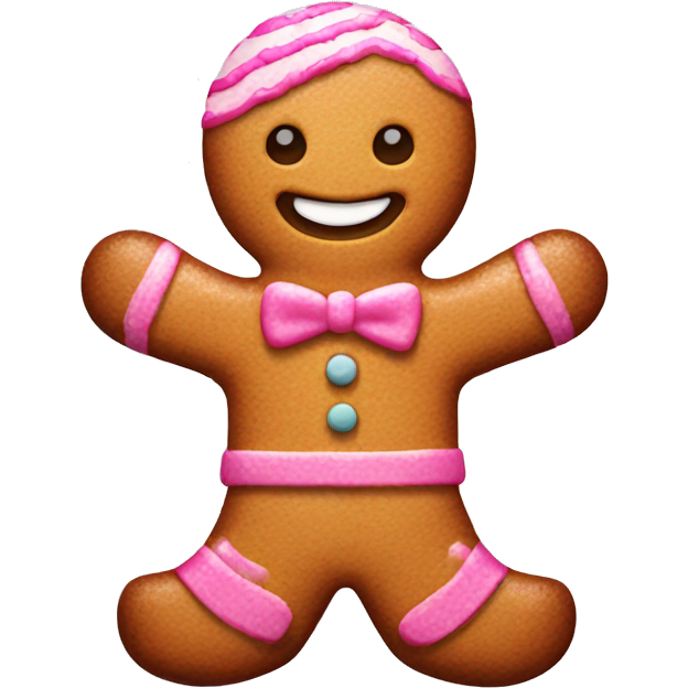 Ginger bread man with pink decoration