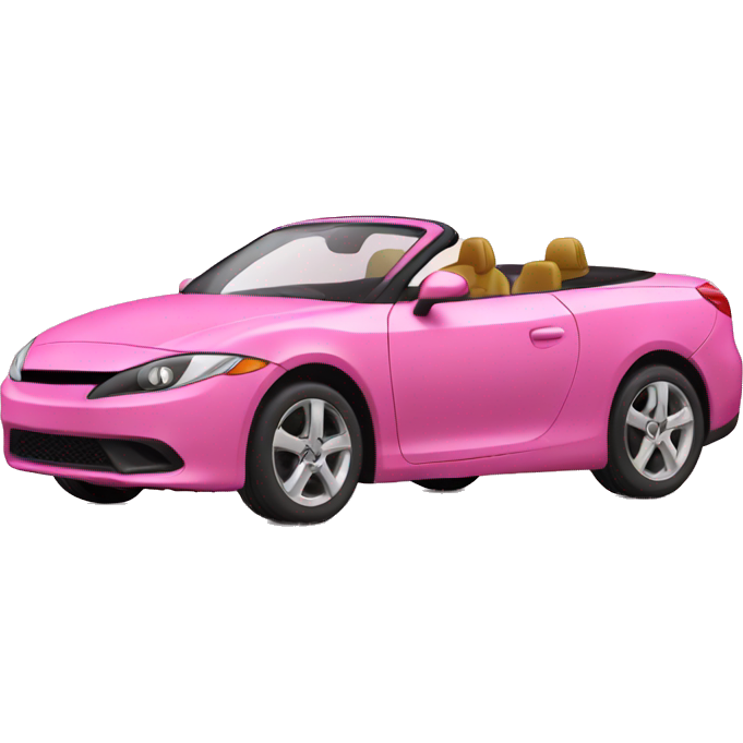 Pink convertible car