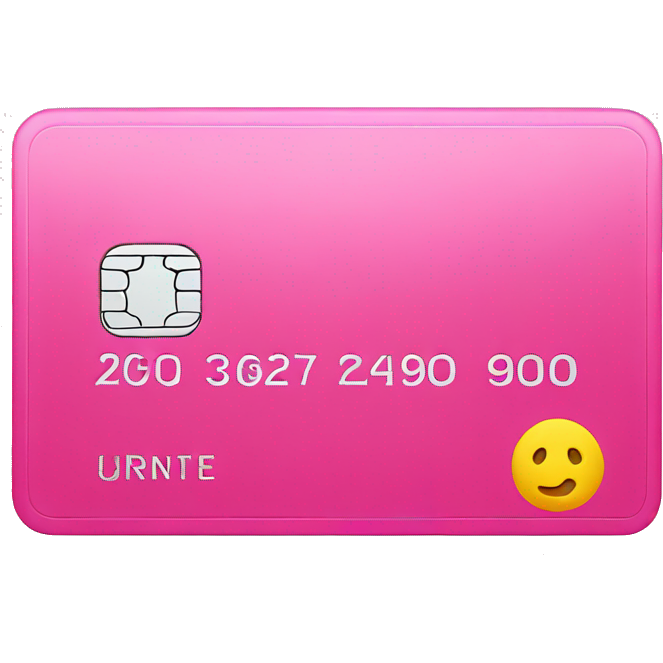 Pink credit card