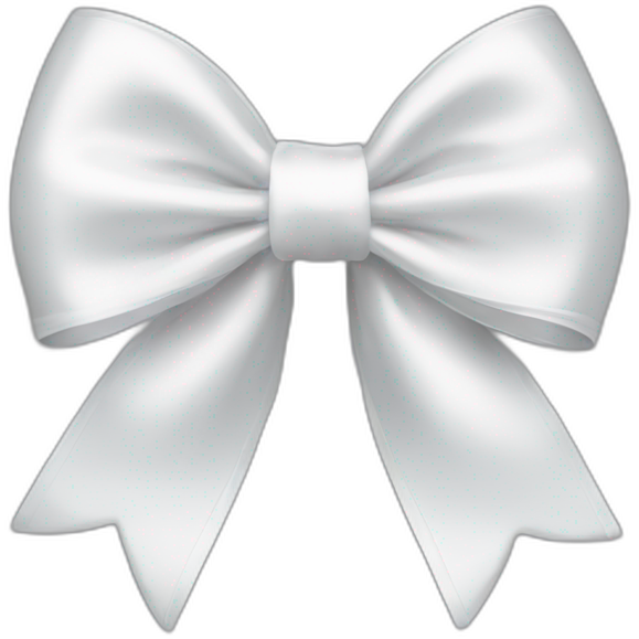 White satin bow