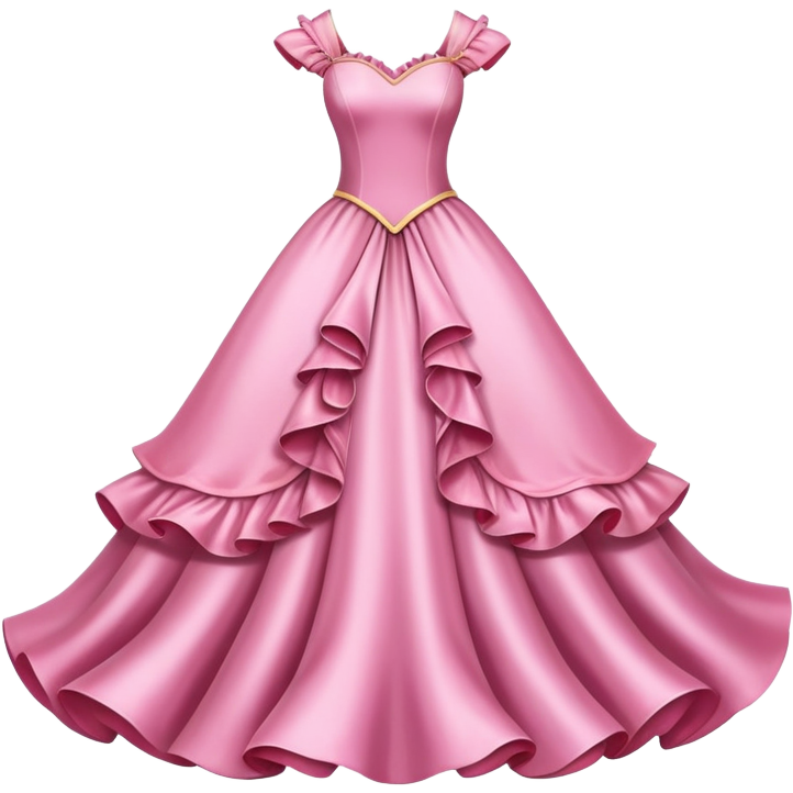 A large pink princess dress