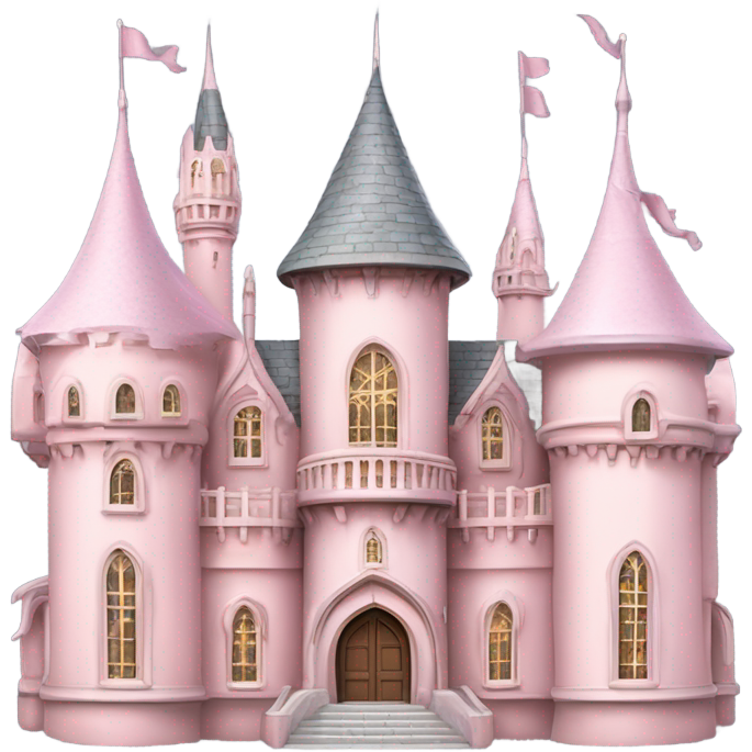 Beauty and the beast like light pink castle