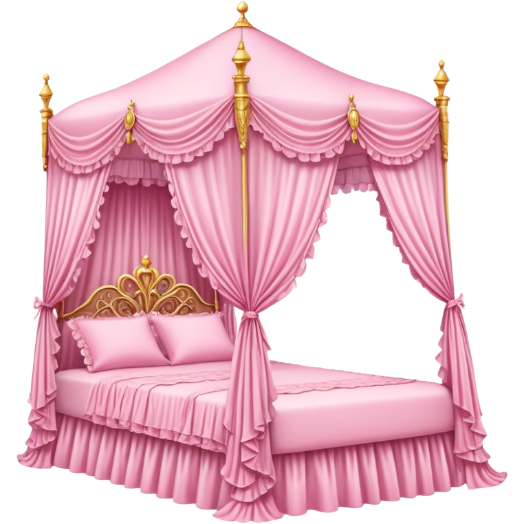 Pink princess canopy bed