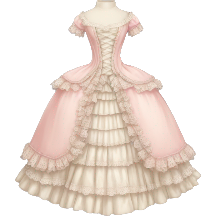 Rococo dress with pale pink and lace
