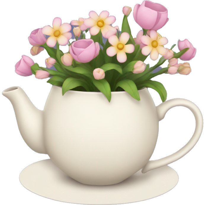 Teaport with flowers