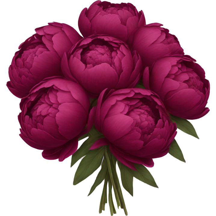 Big bouquet of burgundy peonies