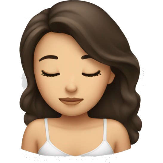 Brunette girl sleeping