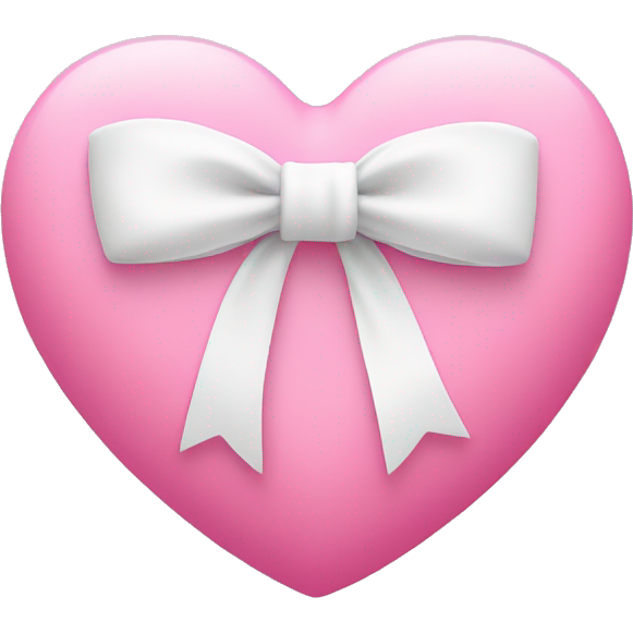 Pink heart with white bow around it
