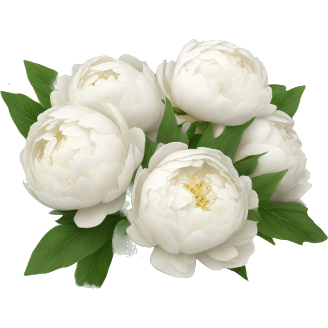 White peonies bouquet