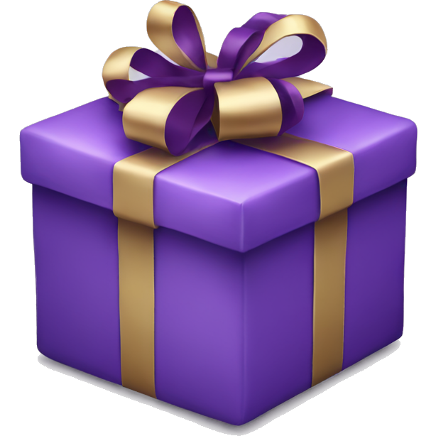 Christmas present purple