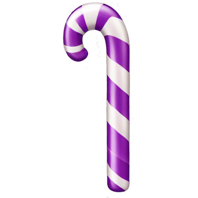 Purple candy cane