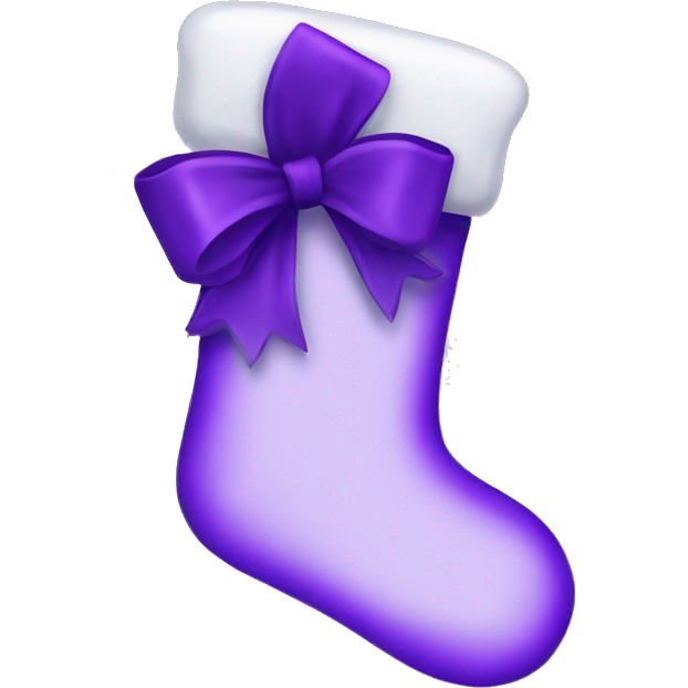 Purple Christmas stocking with purple bow