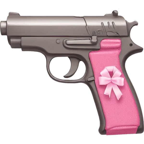 Pink pistol with a pink ribbon