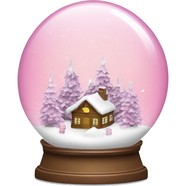 Pink winter wonderland snow globe