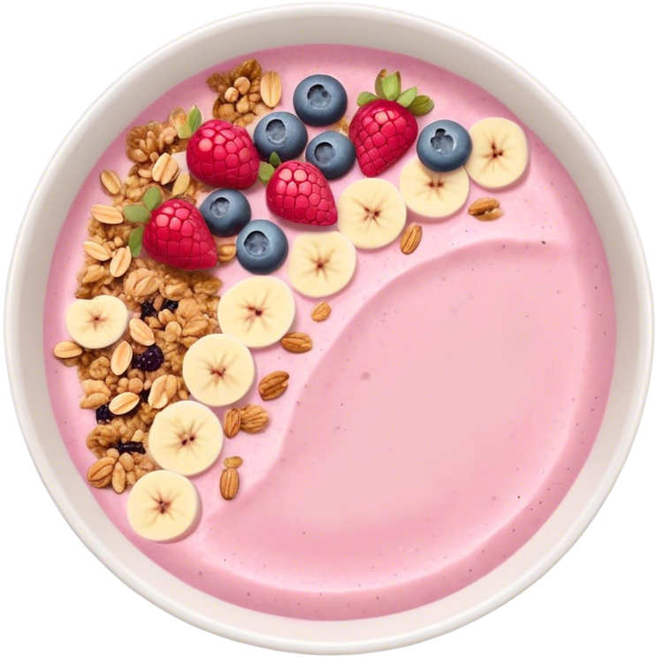 Pastel pink and white smoothie bowl