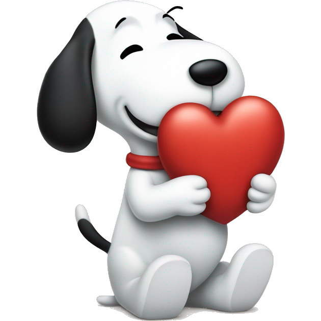 Snoopy holding heart