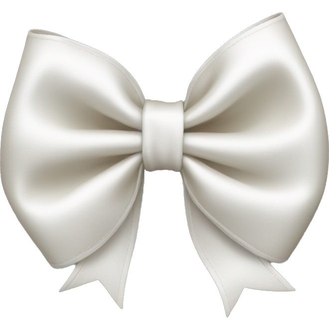 White satin bow