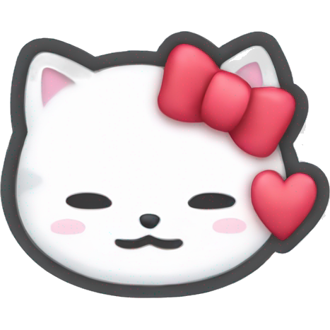 Cat with heart bow