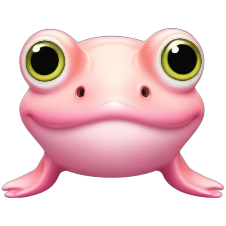 Pink beluga whale frog
