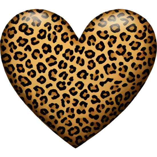 Leopard print heart