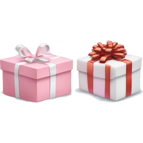 Light pink Christmas gifts under a white Christmas tree