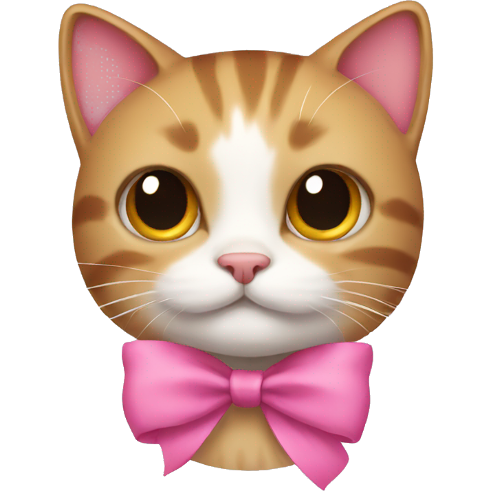 Cat with a pink bow