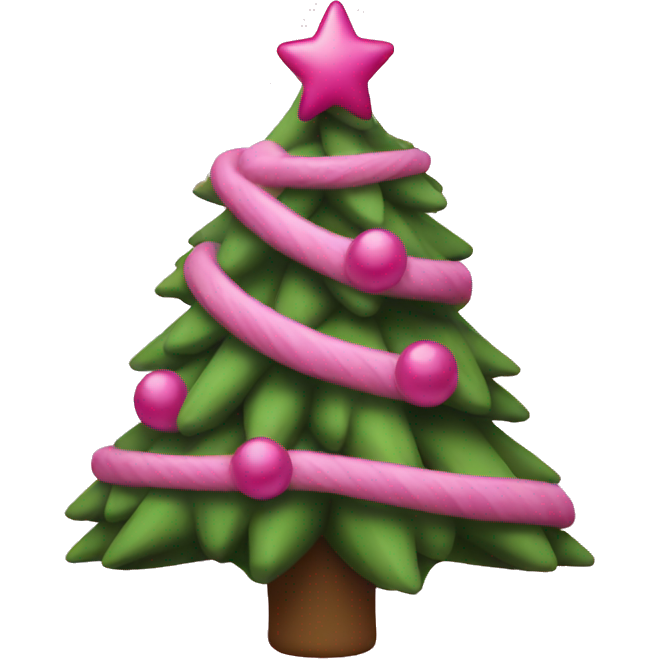Christmas tree with pink accents