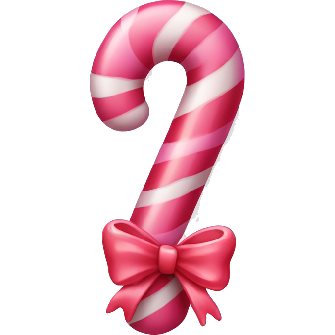 Pink candy cane with a bow