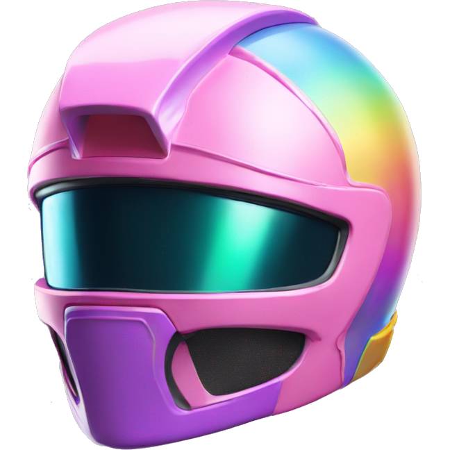 Happy power ranger pastel rainbow helmet