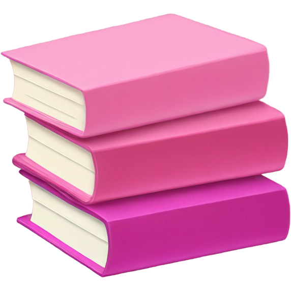 Stack of pink books, different shades