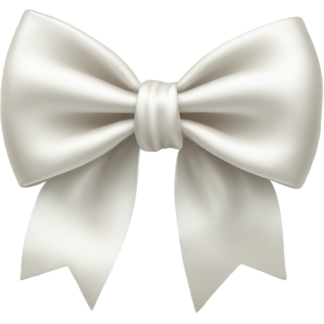 White satin bow
