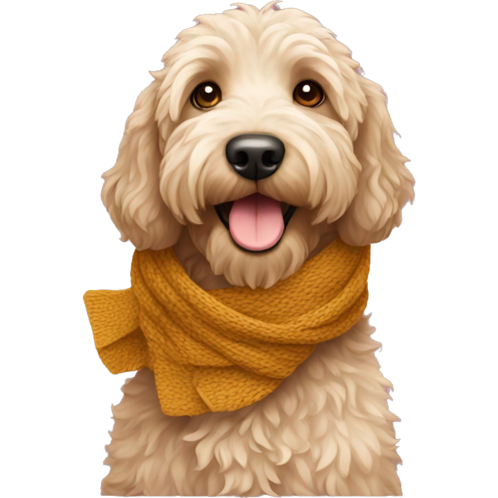 Labradoodle in the scarf